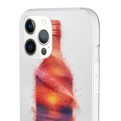 Galaxy Bottle Phone Case — Abstract Cosmic Beverage Design Flexible Case