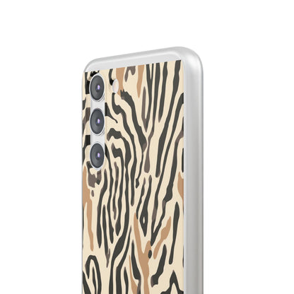Zebra Stripe Phone Case – Neutral Animal Print Flexi Case