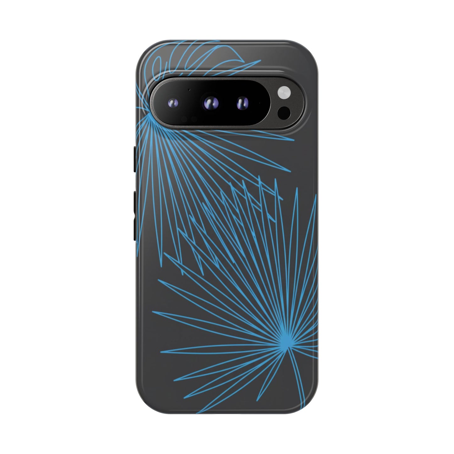 Blue Dandelion Burst Tough Phone Case — Protective Floral iPhone Cover