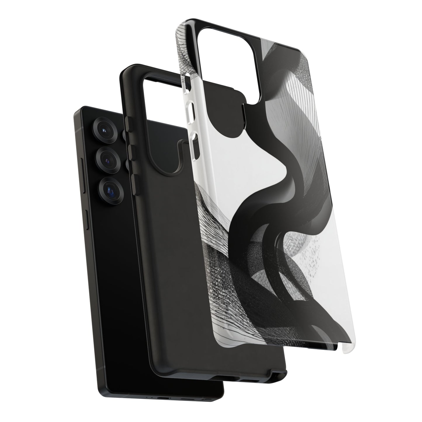 Phone Case — Monochrome Abstract Protective Cover