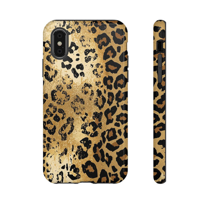 Leopard Print Tough Phone Case — Durable Protective iPhone Cover