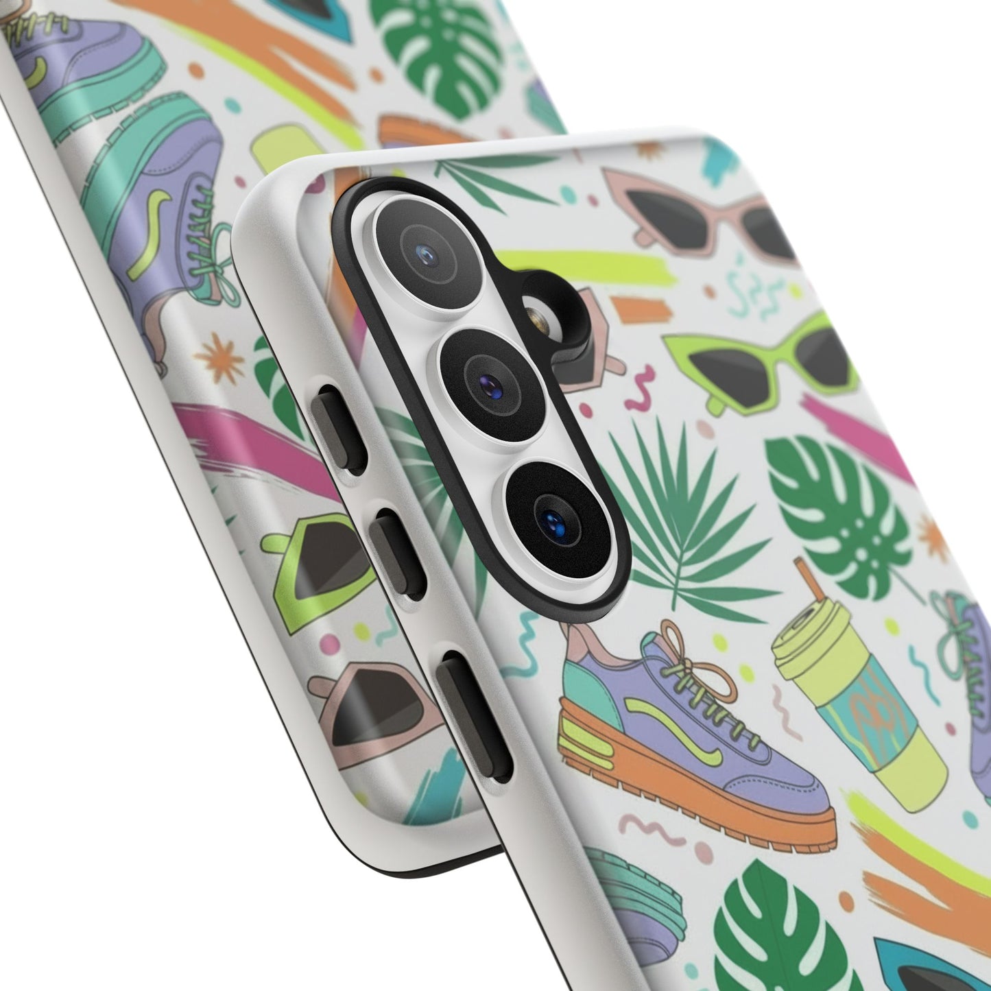 Tough Cases — Colorful Retro Sneakers & Sunglasses Phone Case