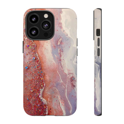 Marbled Rose Gold Galaxy Phone Case — Protective Tough Case