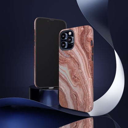 Rose Gold Marble Tough Phone Case