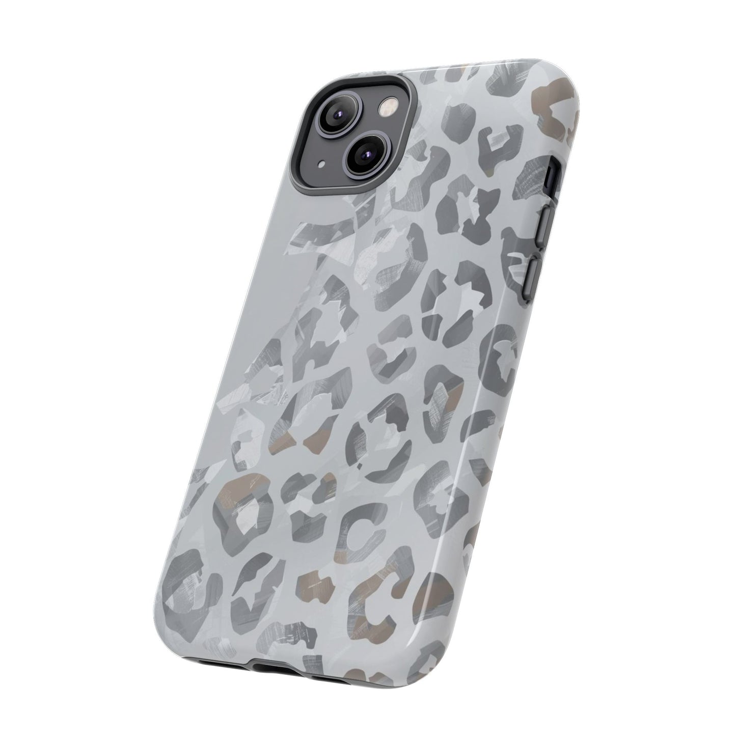 Silver Leopard Tough Phone Case