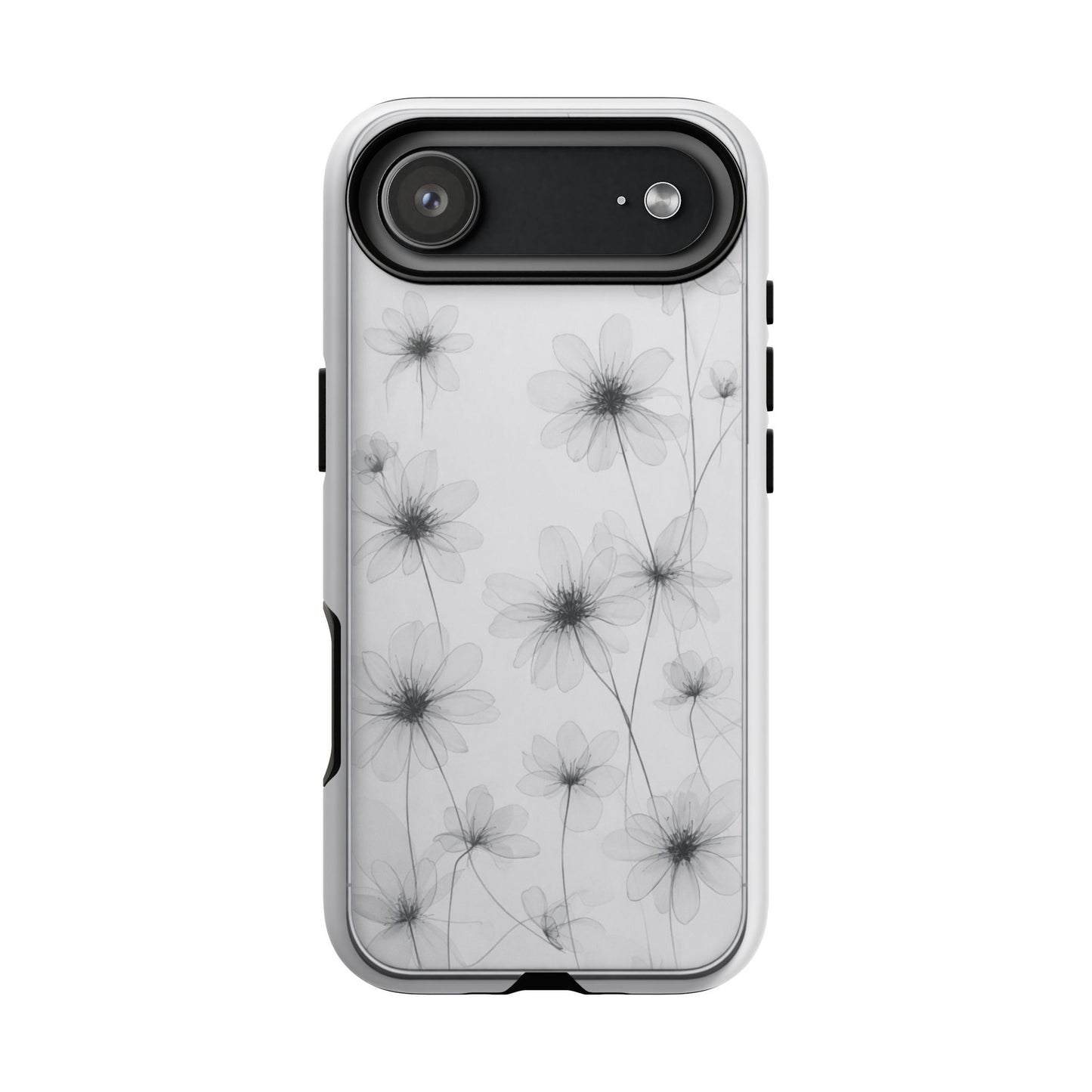 Tough Case — Black & White Floral Tough Phone Case