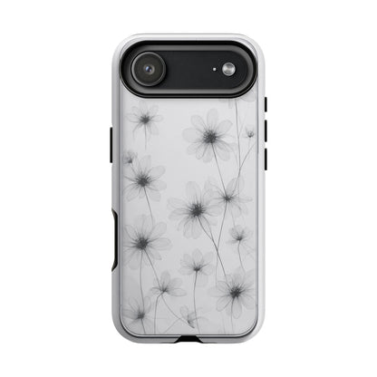 Tough Case — Black & White Floral Tough Phone Case