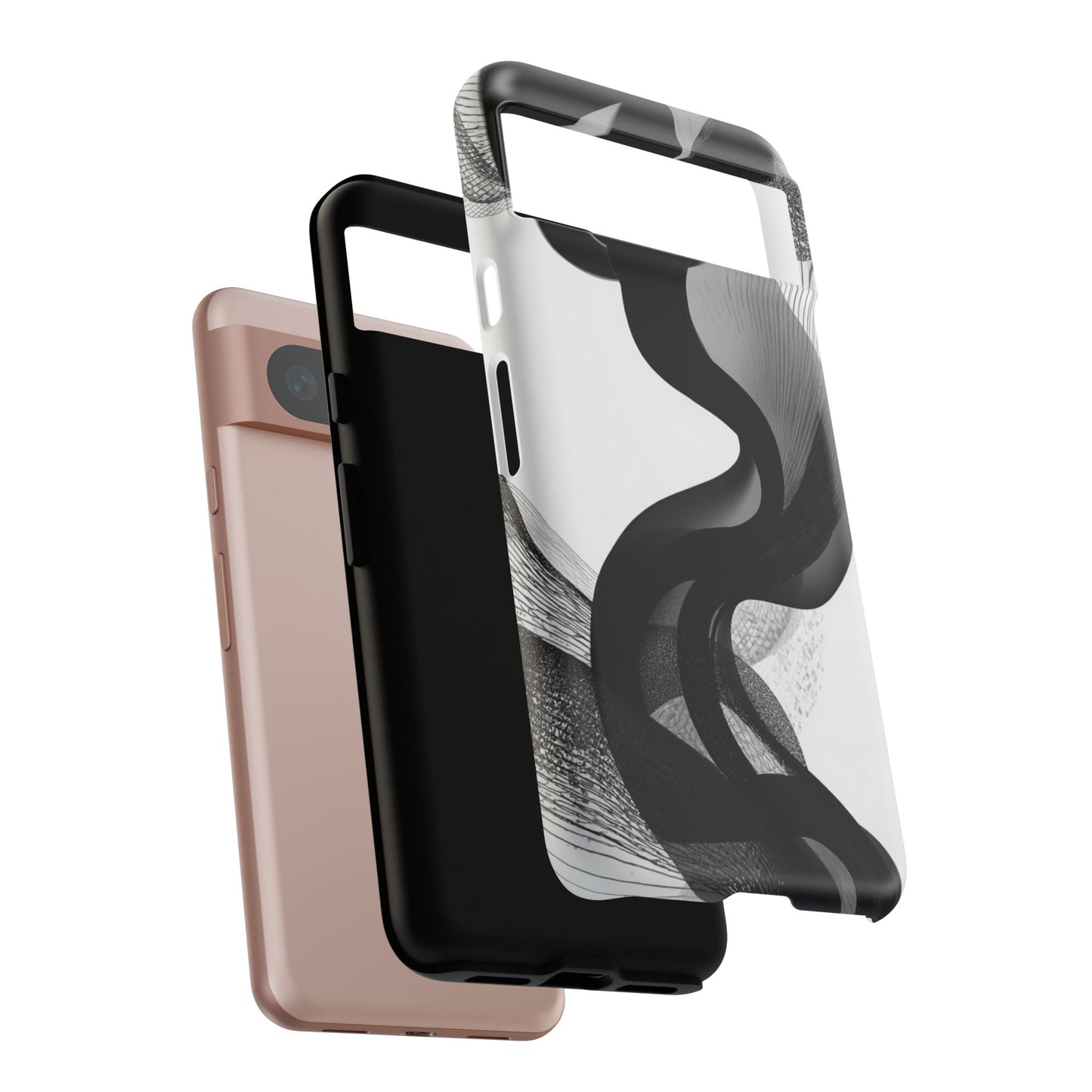 Phone Case — Monochrome Abstract Protective Cover