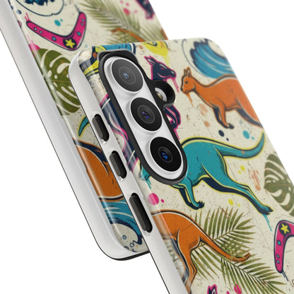 Tough Cases — Colorful Surfing Kangaroo Phone Case