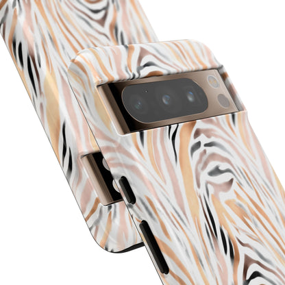 Tough Case — Neutral Watercolor Tiger Stripe Phone Case