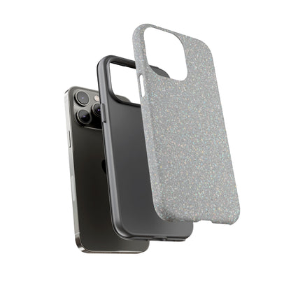Glitter Silver Tough Phone Case — Sparkling Protective Phone Case
