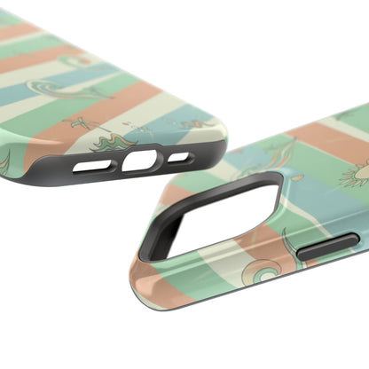 Magnetic Impact-Resistant Phone Case — Retro Surf Stripes