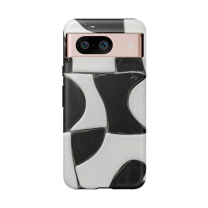 Black & White Abstract Pattern Tough Phone Case