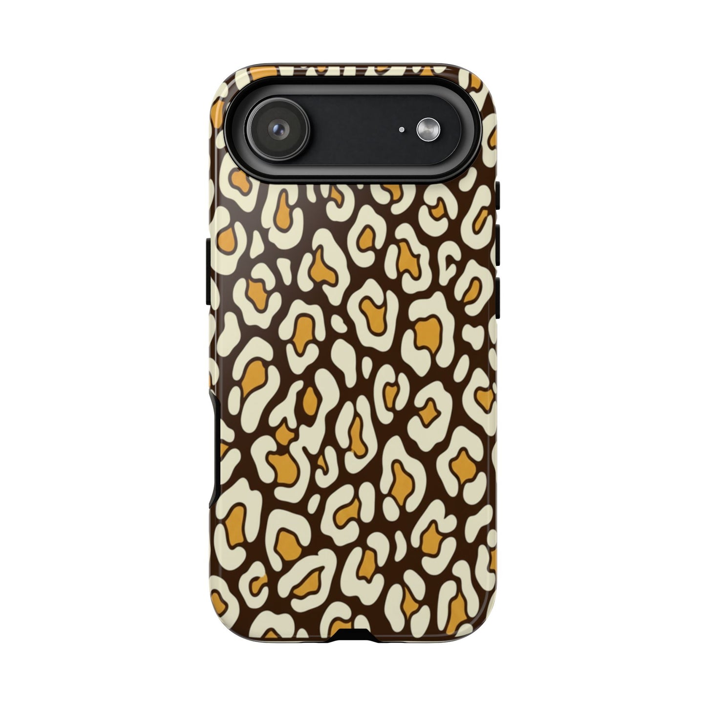 Leopard Print Tough Phone Case — Durable Protective iPhone Cover