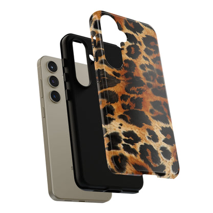 Leopard Print Tough Phone Case – Rugged Protective iPhone Cover