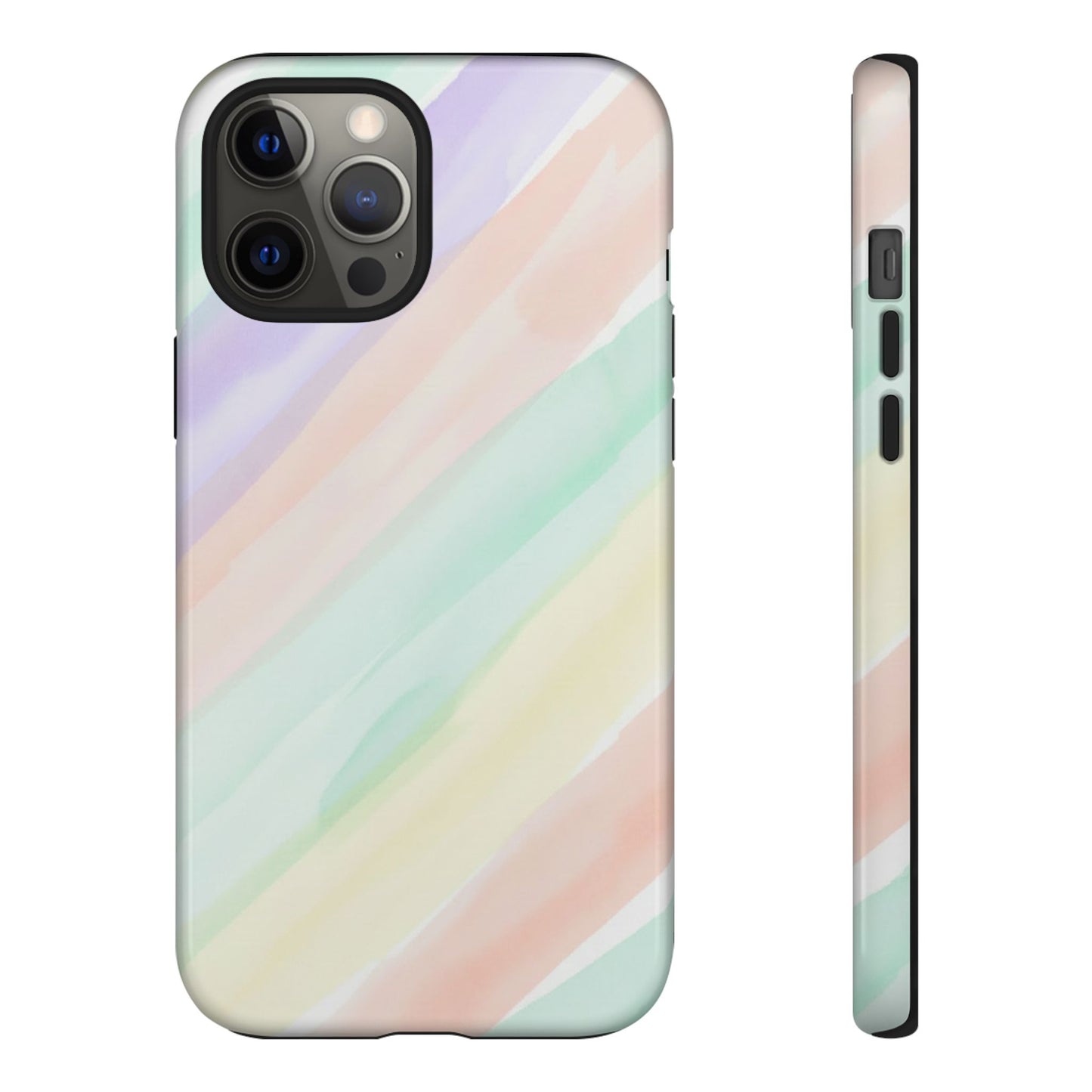 Pastel Watercolor Stripe Tough Phone Case