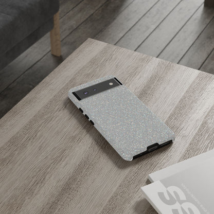 Glitter Silver Tough Phone Case — Sparkling Protective Phone Case