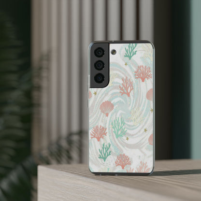 Pastel Seashell Phone Case — Coral Reef Wave iPhone Cover