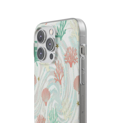 Pastel Seashell Phone Case — Coral Reef Wave iPhone Cover