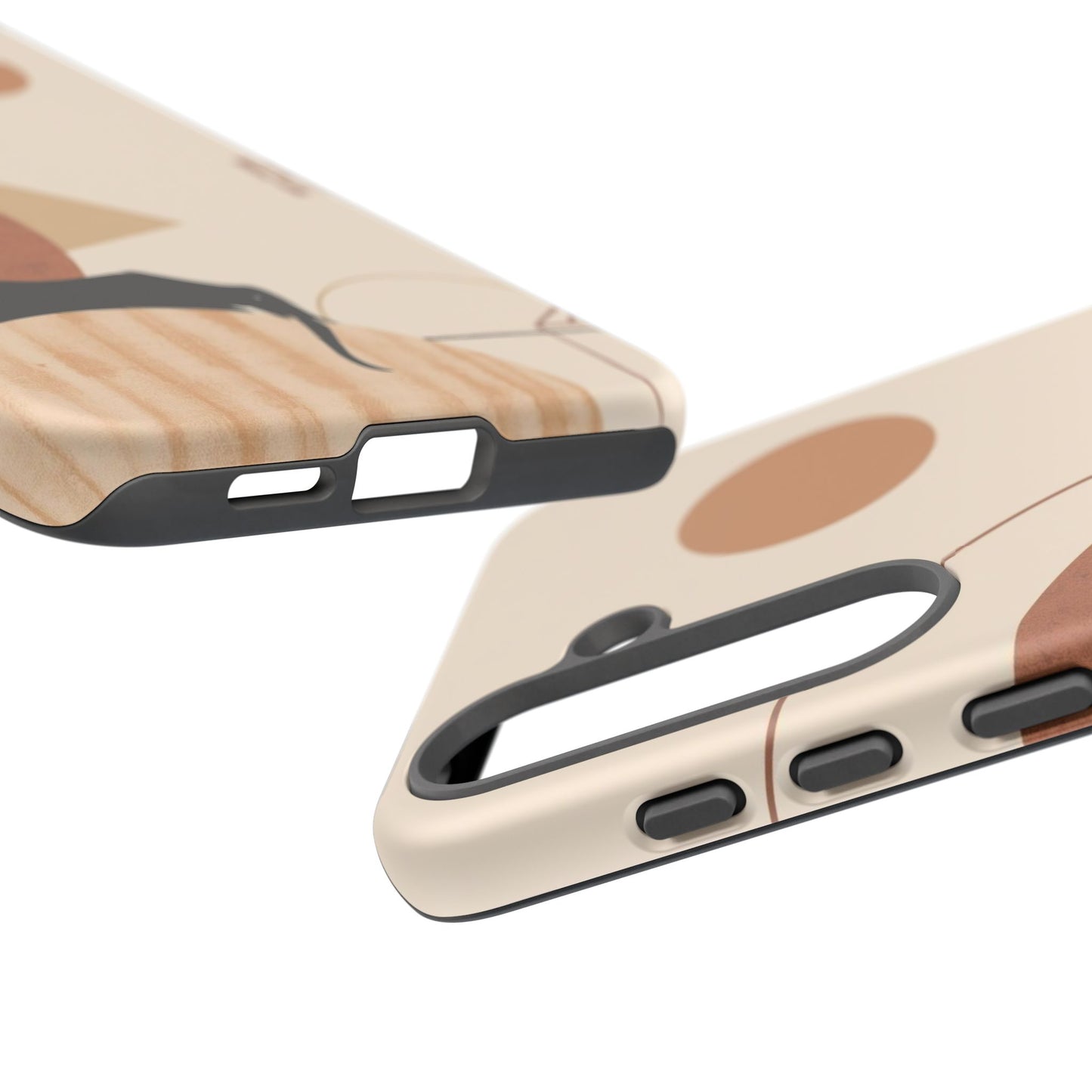 Abstract Earth Tones Phone Case — Minimal Geometric Design