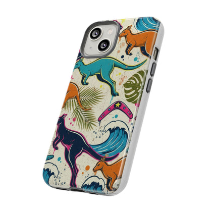 Tough Cases — Colorful Surfing Kangaroo Phone Case