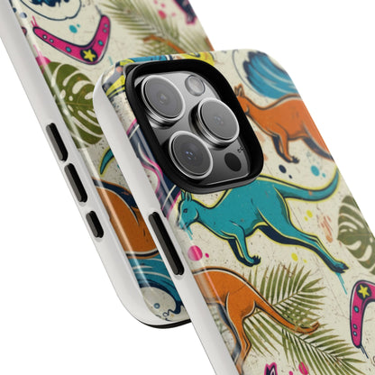 Tough Cases — Colorful Surfing Kangaroo Phone Case