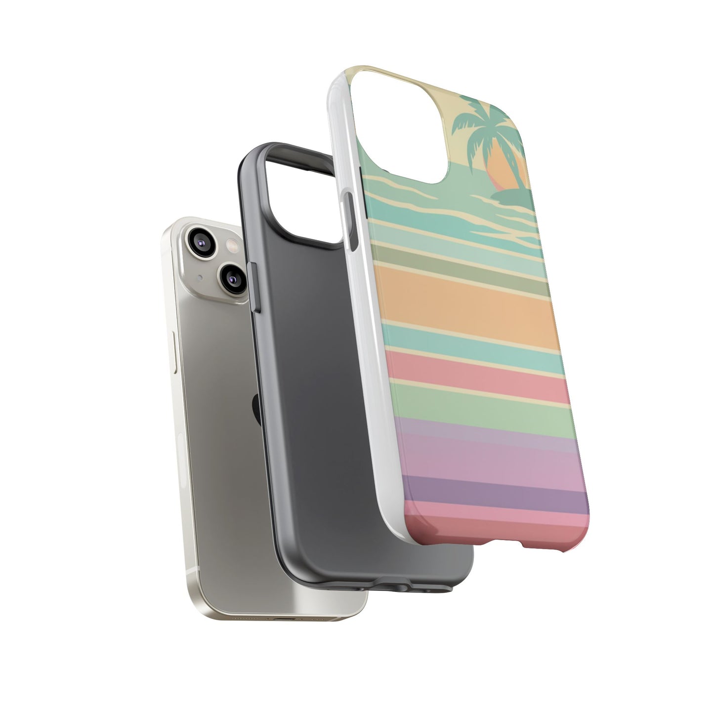 Tough Case — Retro Pastel Sunset Palm Tree Phone Case
