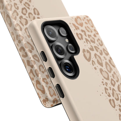 Phone Case – Beige Leopard Print Protective Cover