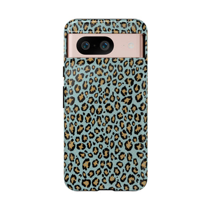 Leopard Print Tough Phone Case - Blue Cheetah Protective Cover