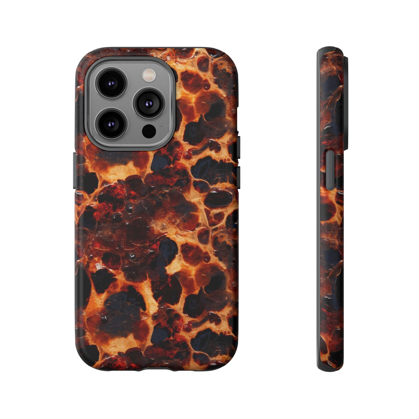 Tortoiseshell Phone Case — Protective iPhone Cover with Classic Amber Pattern