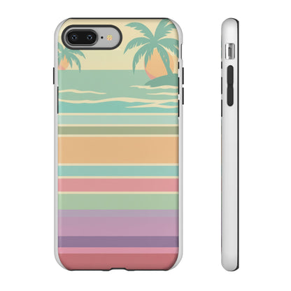Tough Case — Retro Pastel Sunset Palm Tree Phone Case
