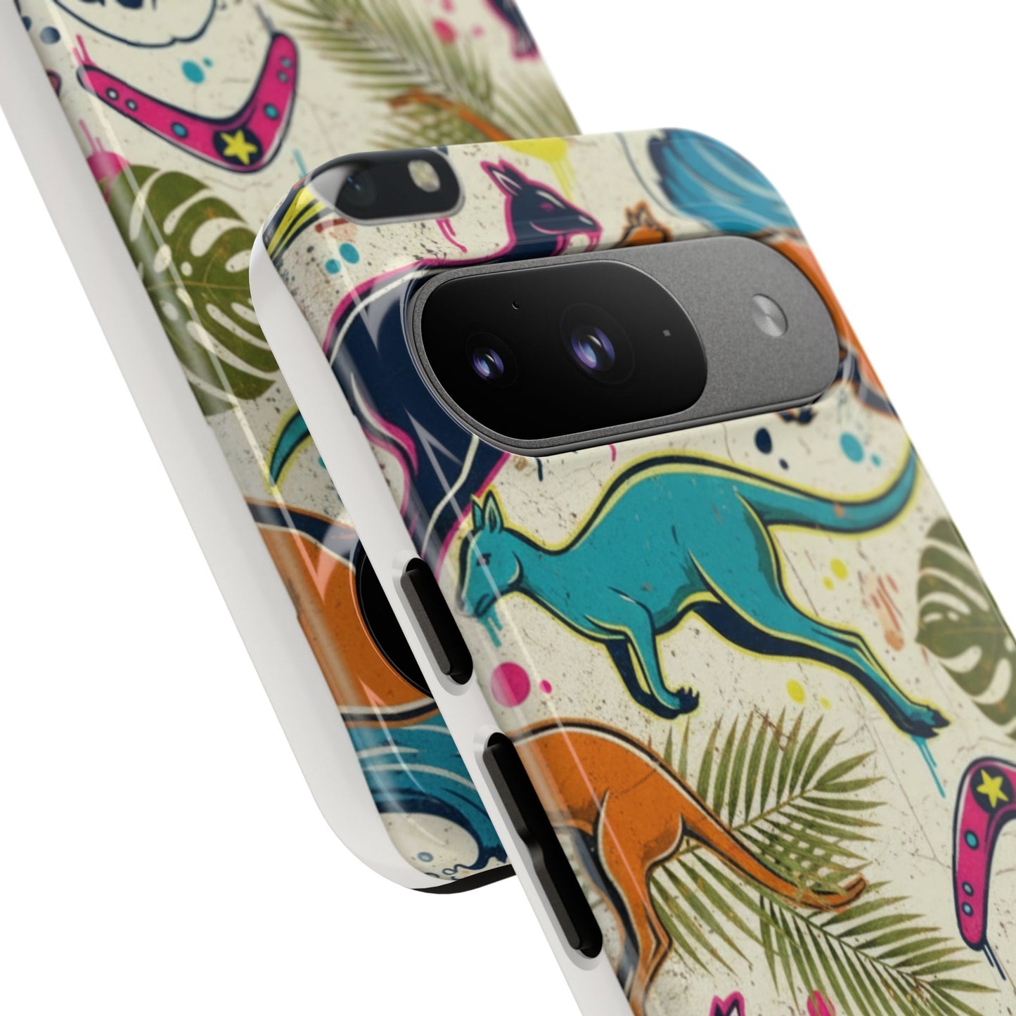 Tough Cases — Colorful Surfing Kangaroo Phone Case