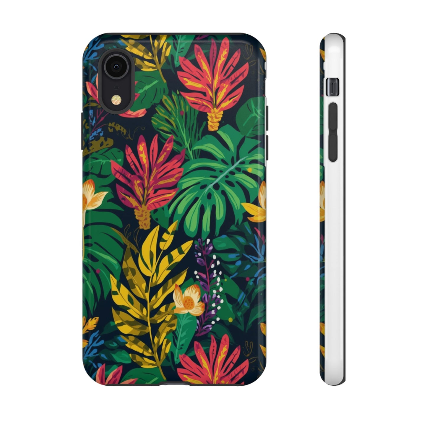 Tropical Floral Phone Case — Vibrant Jungle Leaf Protective Cover