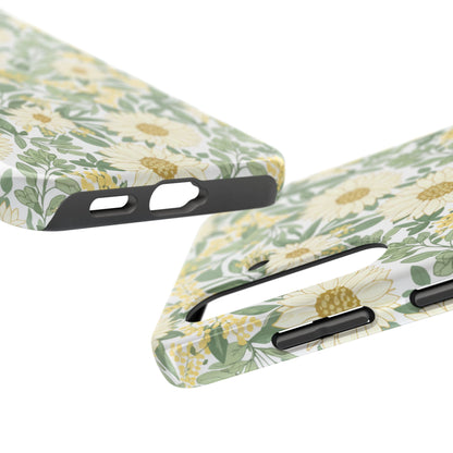 Daisy Meadow Tough Phone Case — Floral Protective Phone Cover