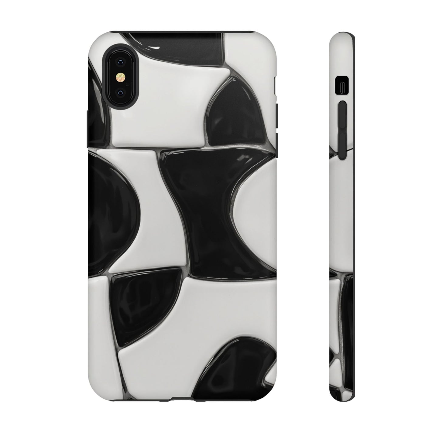 Black & White Abstract Pattern Tough Phone Case