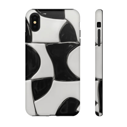 Black & White Abstract Pattern Tough Phone Case