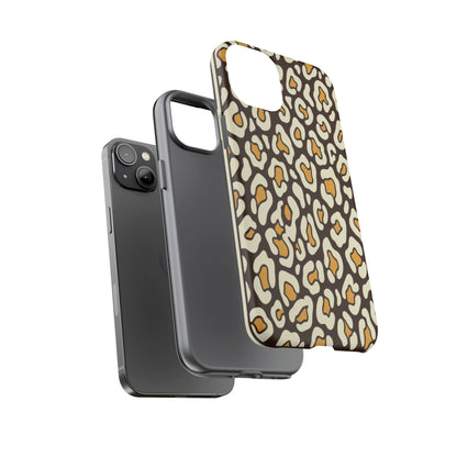Leopard Print Tough Phone Case — Durable Protective iPhone Cover