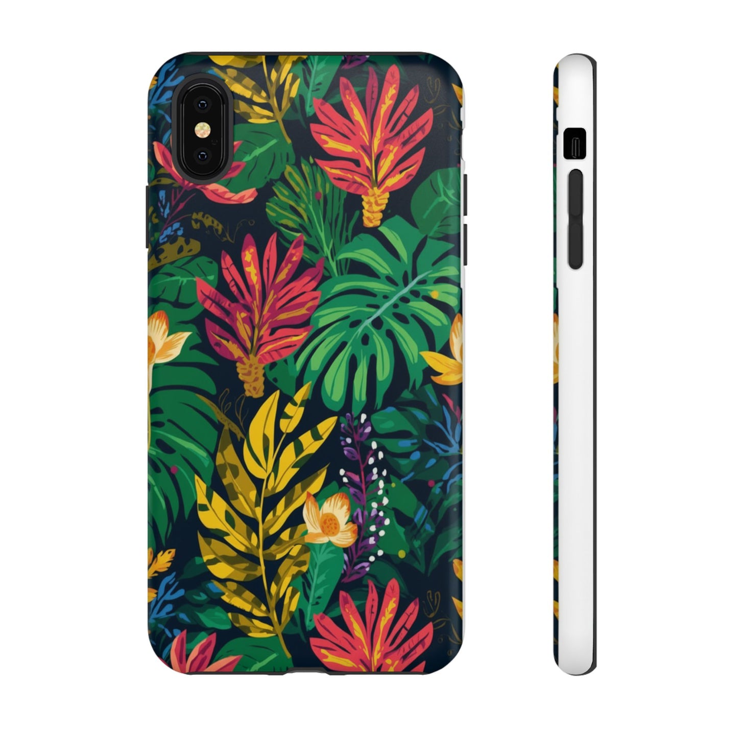 Tropical Floral Phone Case — Vibrant Jungle Leaf Protective Cover