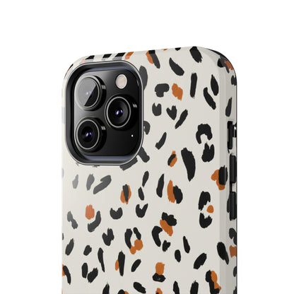 Leopard Print Tough Phone Case — Stylish Protective iPhone Cover