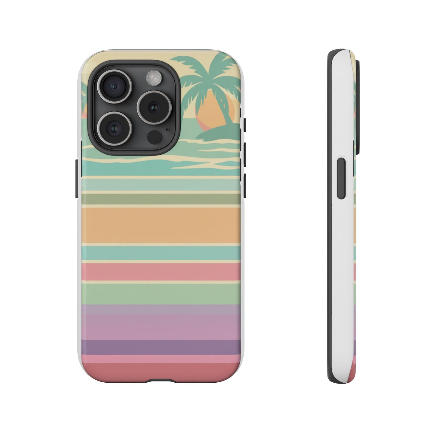 Tough Case — Retro Pastel Sunset Palm Tree Phone Case
