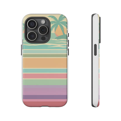 Tough Case — Retro Pastel Sunset Palm Tree Phone Case