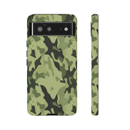Camo Tough Phone Case — Military Green Protective iPhone Cover