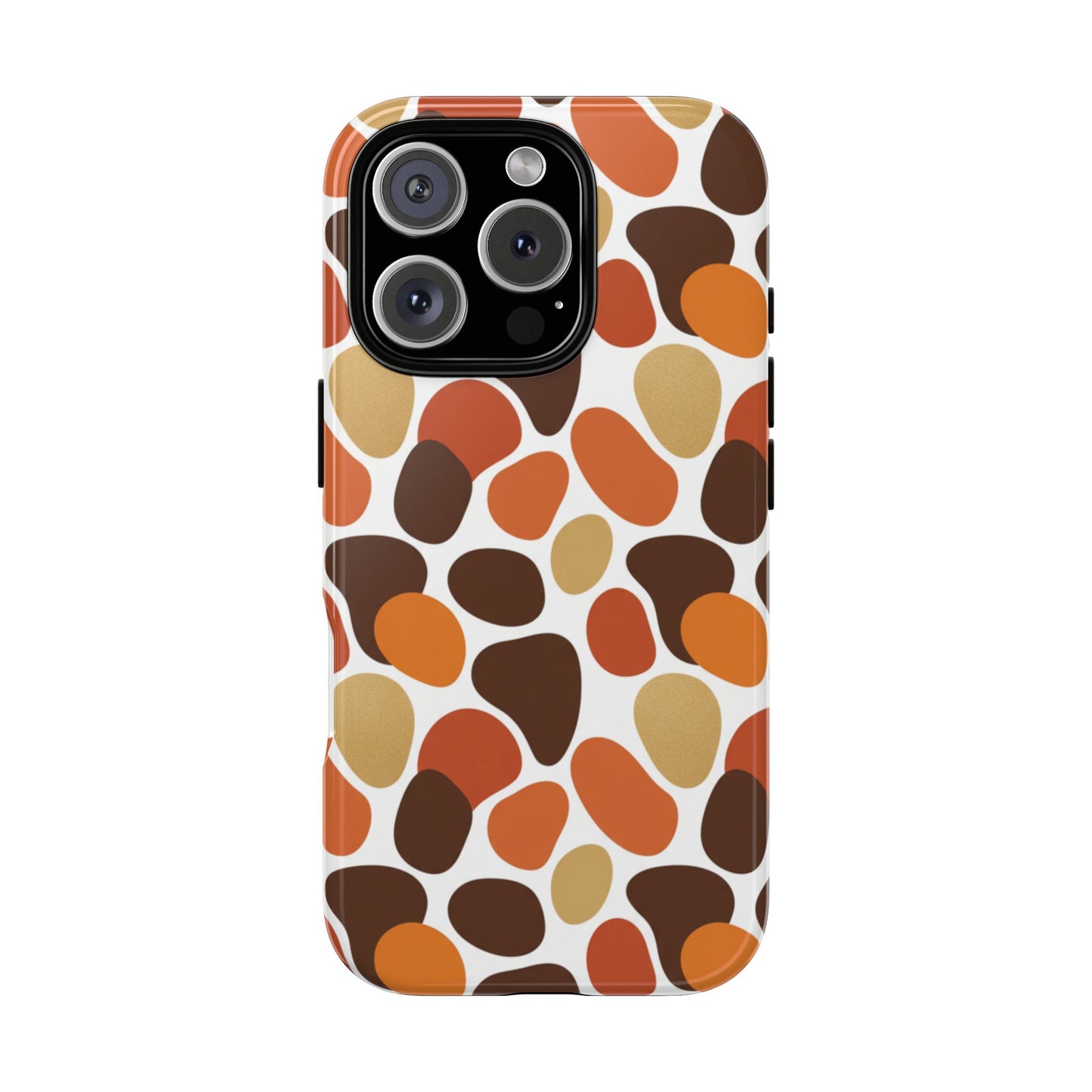 Phone Case — Retro Pebble Pattern in Warm Autumn Colors