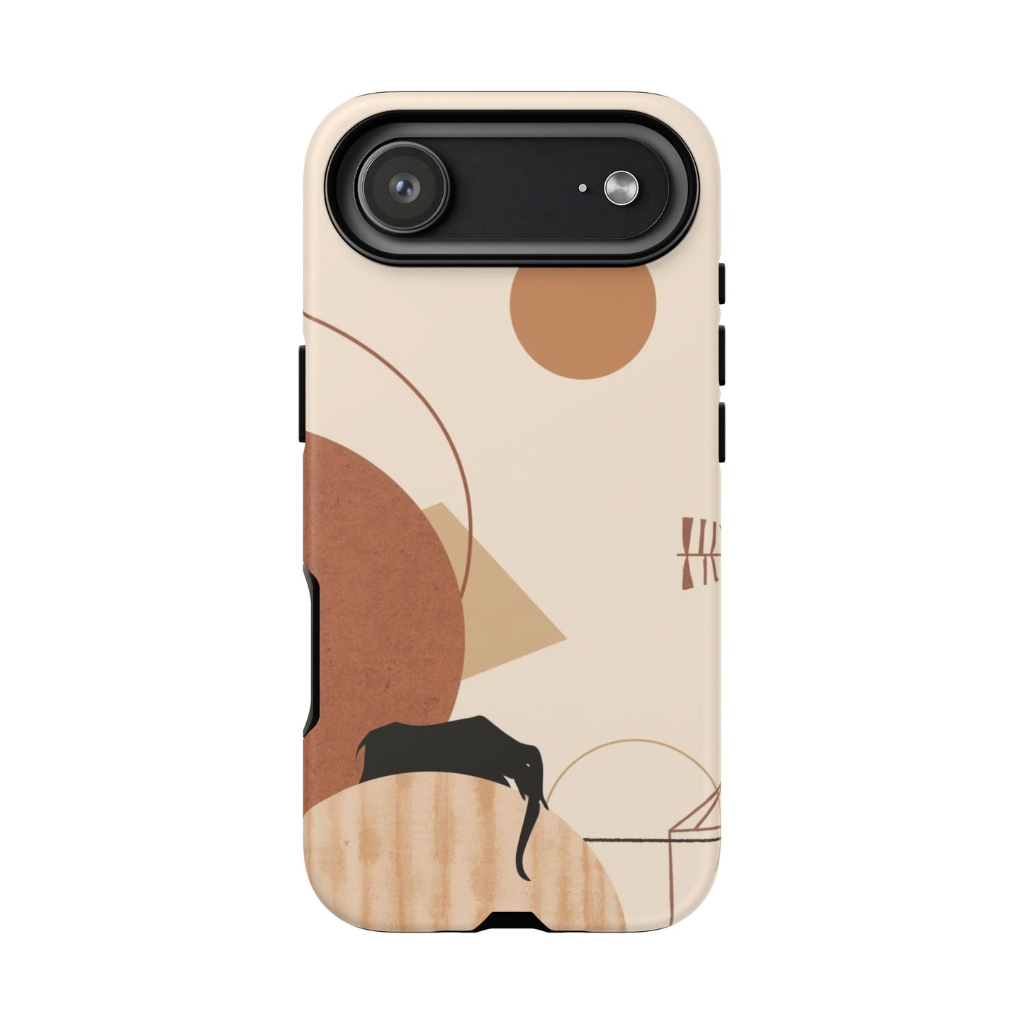 Abstract Earth Tones Phone Case — Minimal Geometric Design