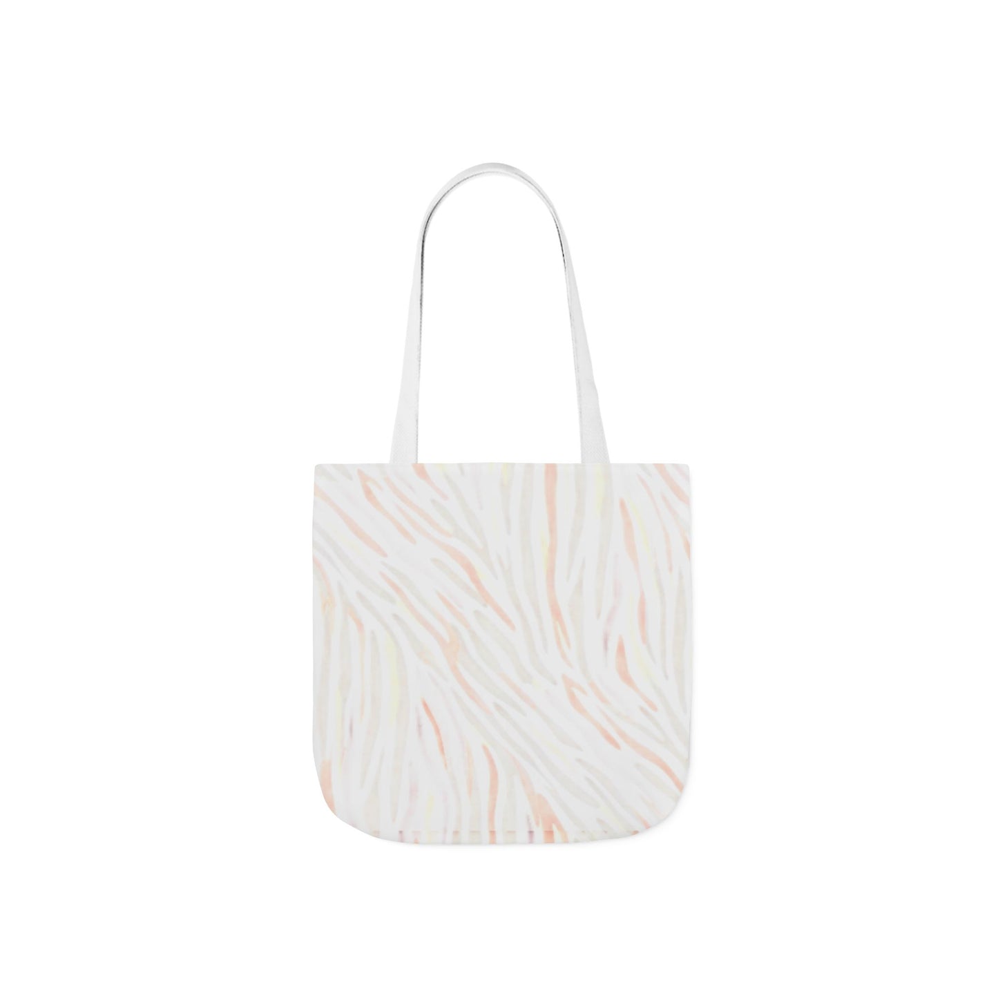 Pastel Zebra Canvas Tote Bag — Lightweight Animal Print Shoulder Tote