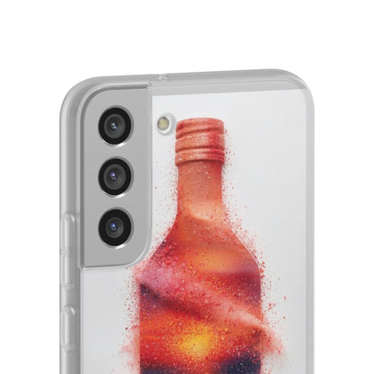Galaxy Bottle Phone Case — Abstract Cosmic Beverage Design Flexible Case