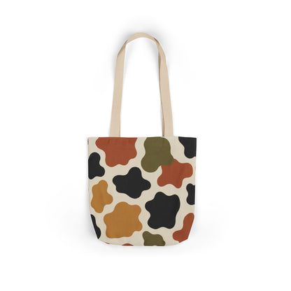 Abstract Earth-Tone Pattern Canvas Tote Bag