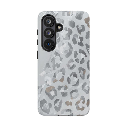 Silver Leopard Tough Phone Case