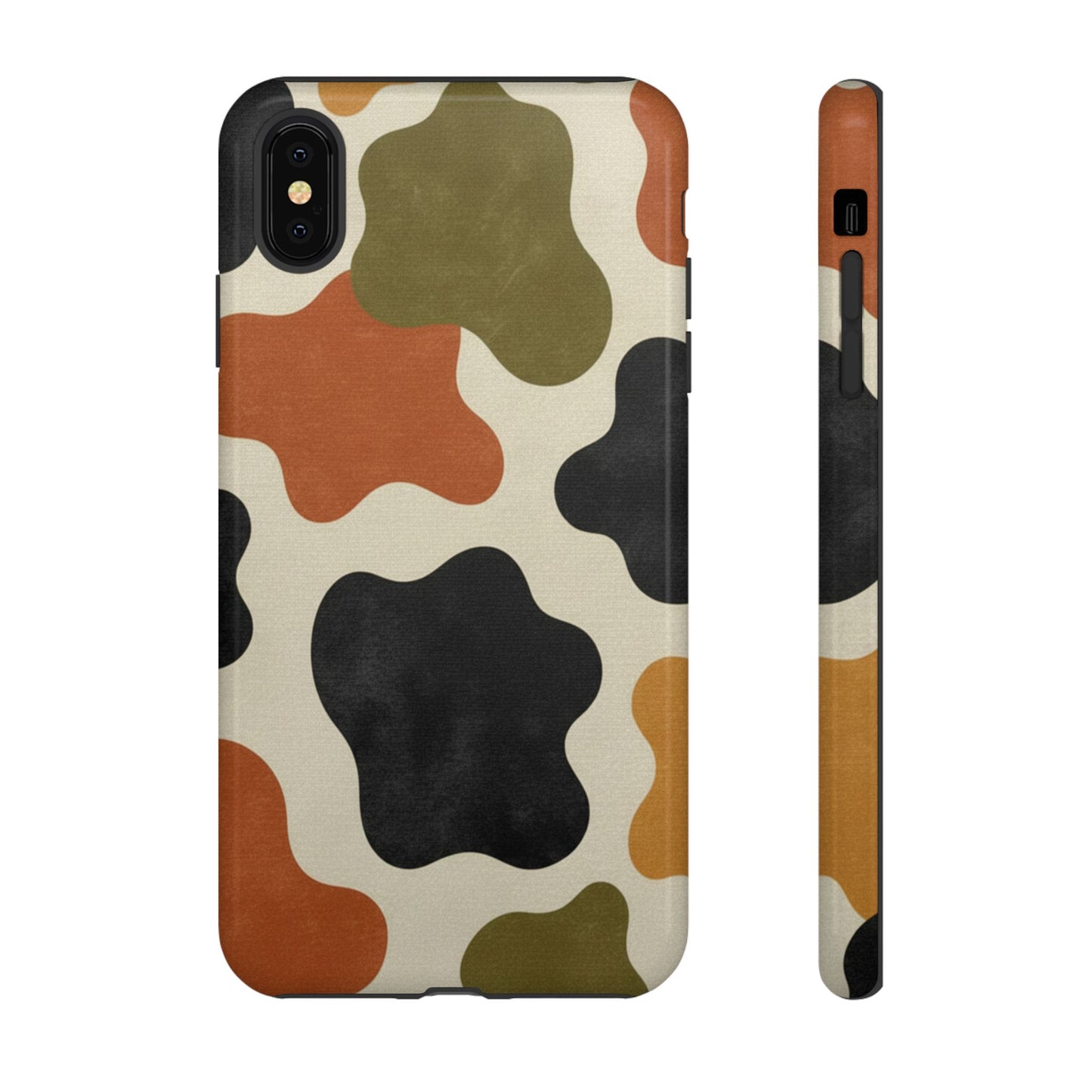 Retro Abstract Camouflage Phone Case — Earth Tone Tough Case