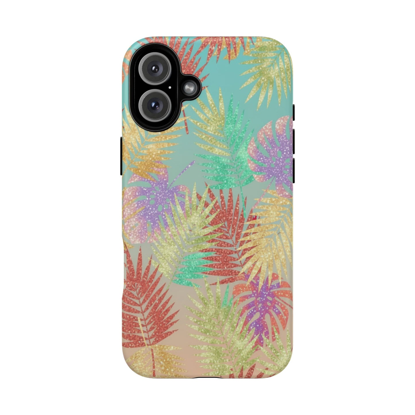 Tropical Palm Leaf Tough Phone Case – Colorful Pastel Botanical Protection